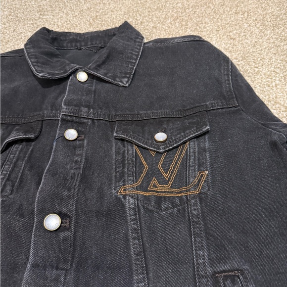 Louis Vuitton Other - Louis Vuitton Charcoal Denim with Gold Button